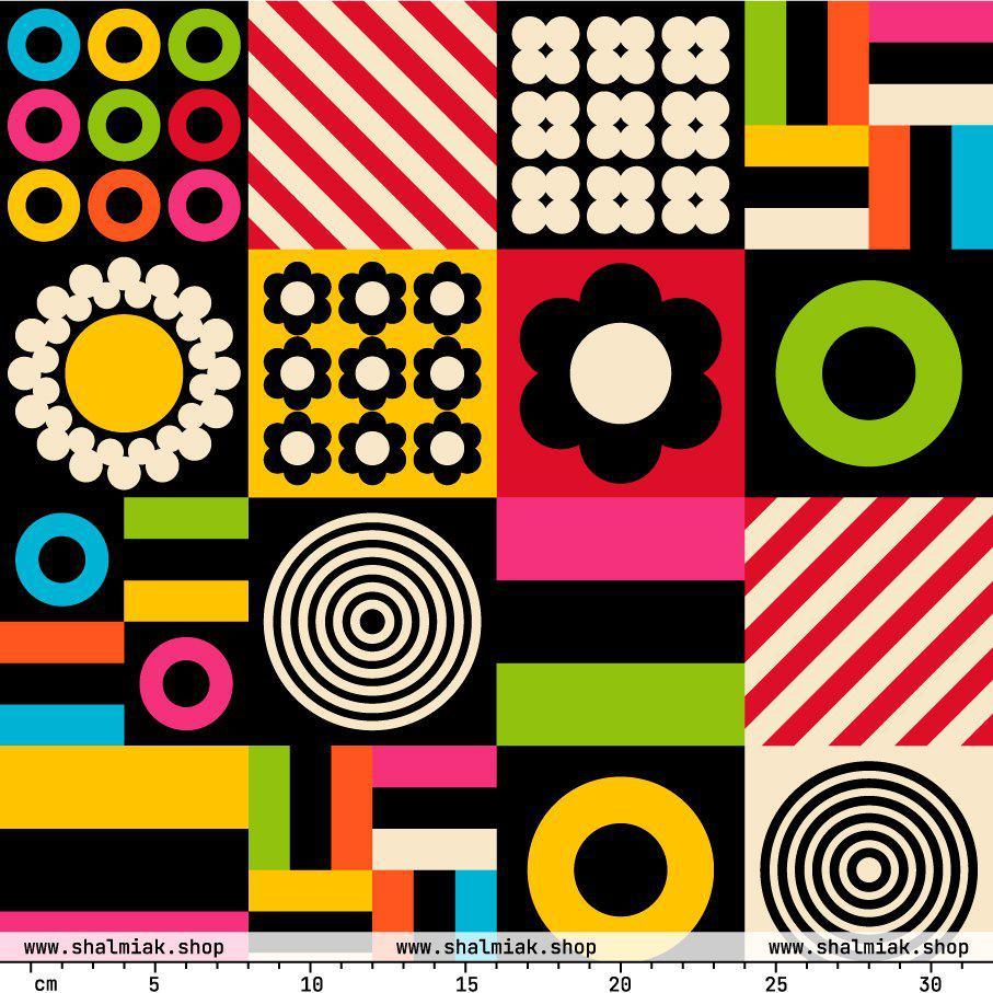 Fabric - CANDYBOX - Bold candy shapes print