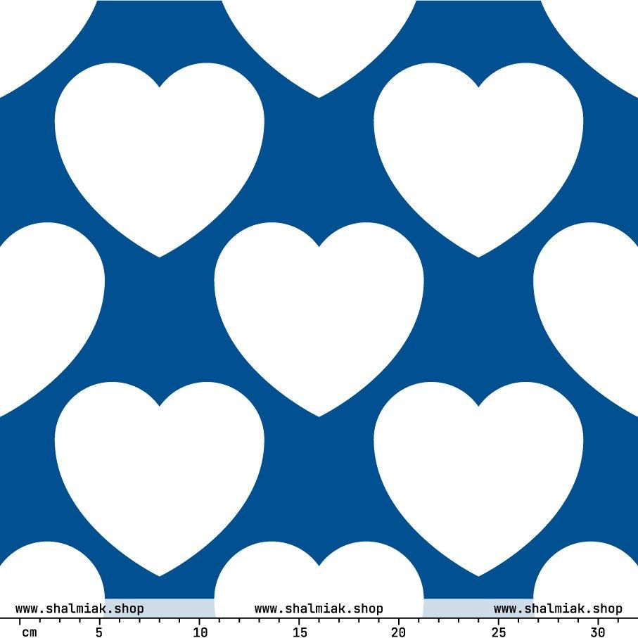 Fabric - ELLIE LOVE fin - Bold heart print