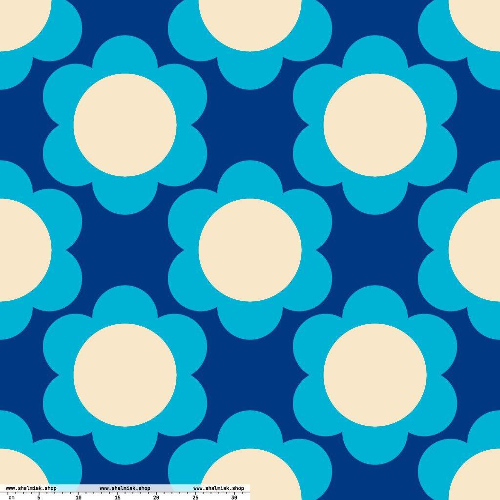 Fabric - ELLIE blue XL - Classic floral print