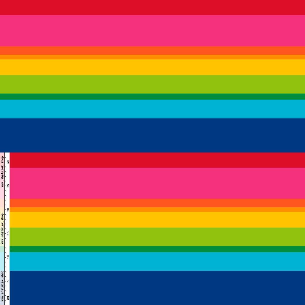 Fabric - ELLIE rainbow stripe XL - Rainbow stripe print