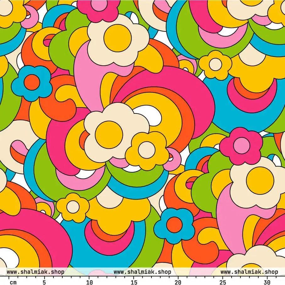 Fabric - FLORENCE happy - Elegant floral print