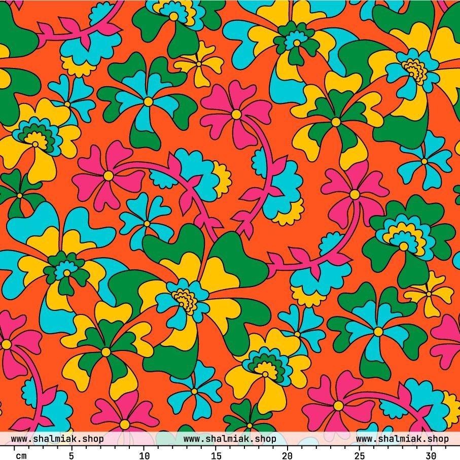 Fabric - MISS PENNY color - Timeless floral print