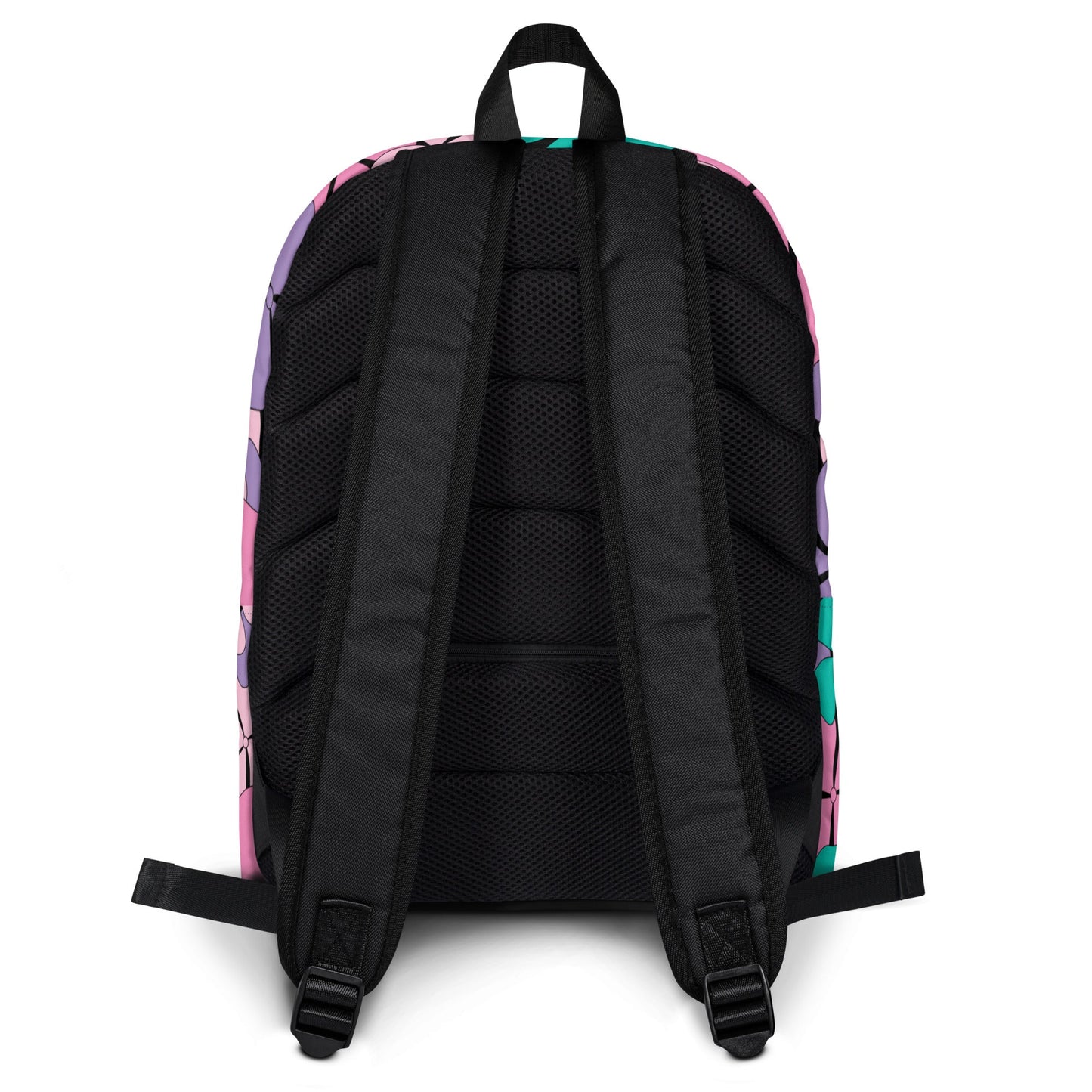 Backpack - ADELIE pink mint - Wild floral print