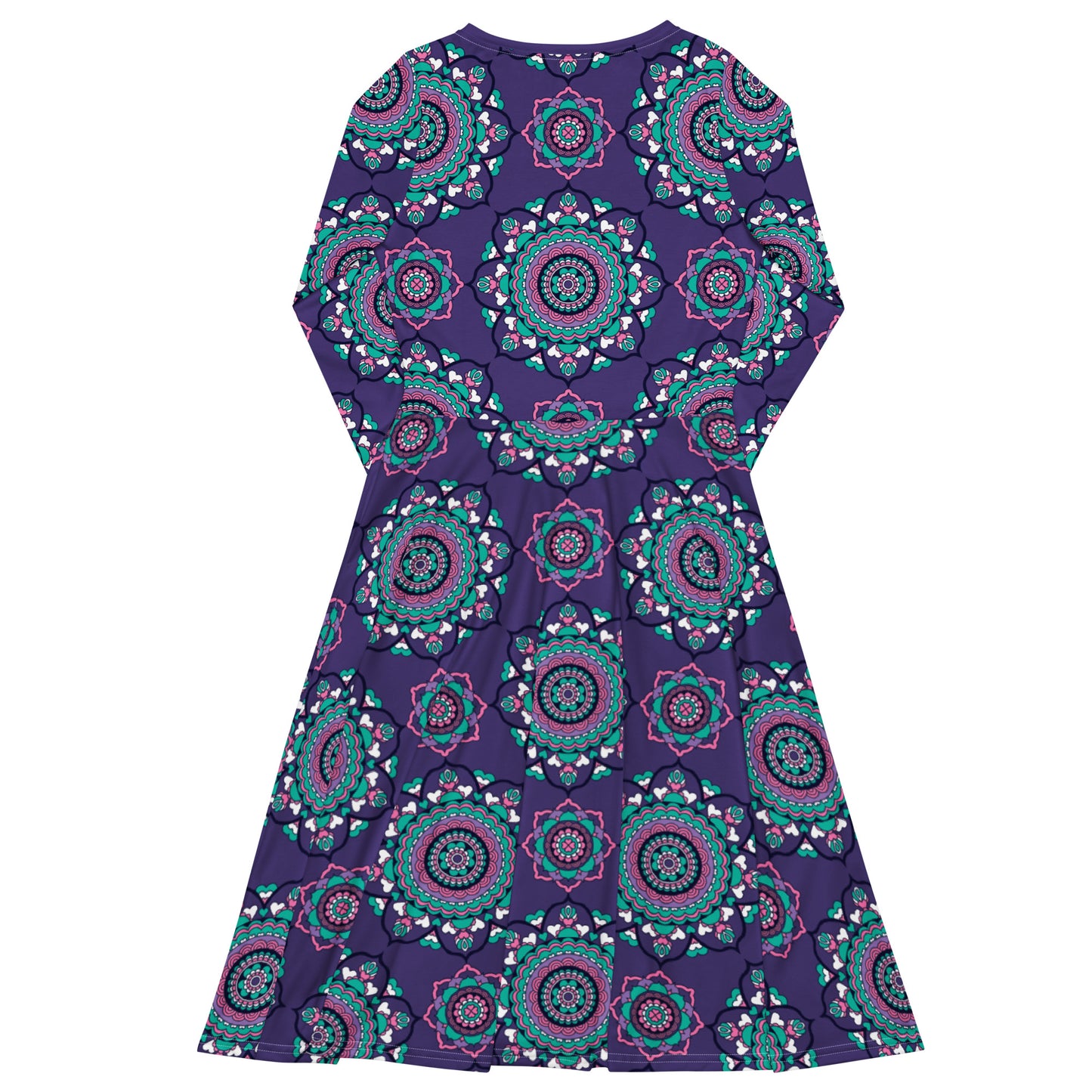 Midi dress - FOREVERMORE summer violet - Romantic flower and heart print