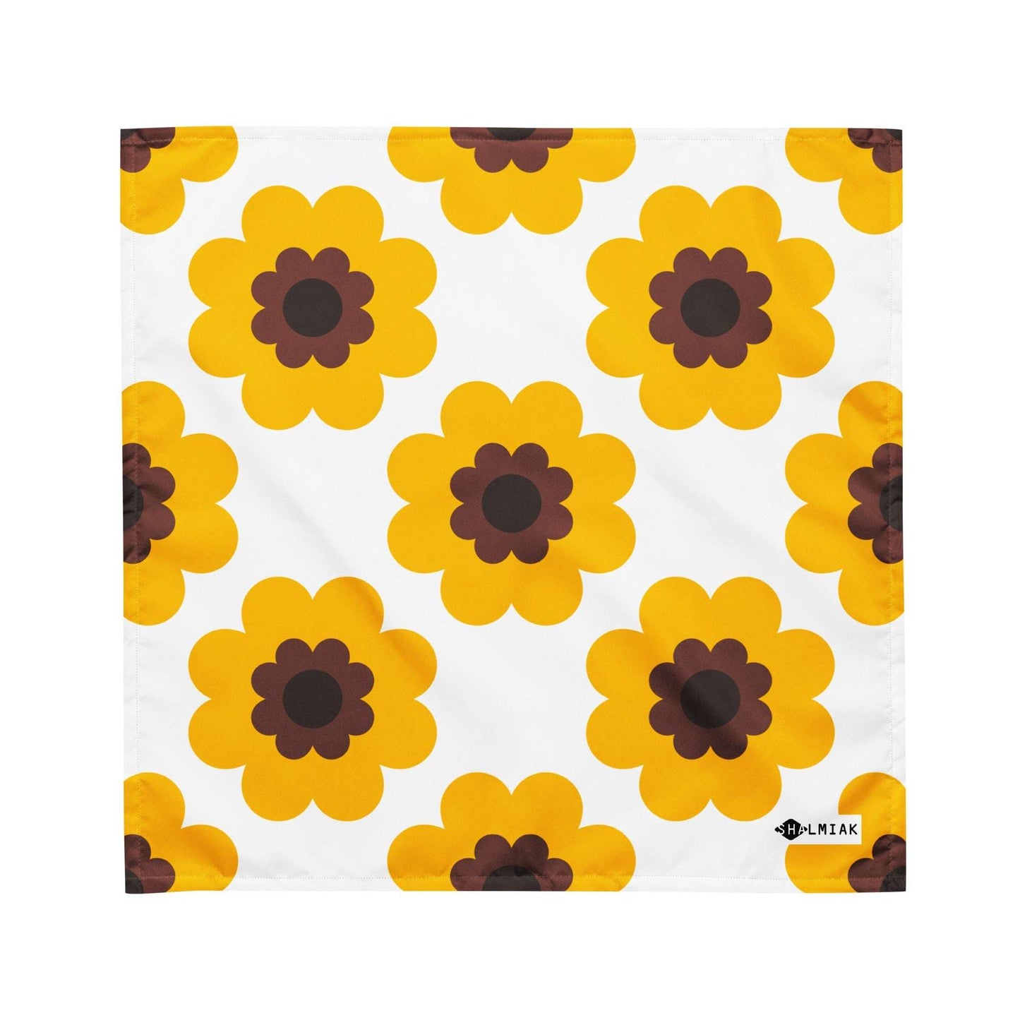 Bandana - FANCY BLOOM yellow - Pretty floral print M