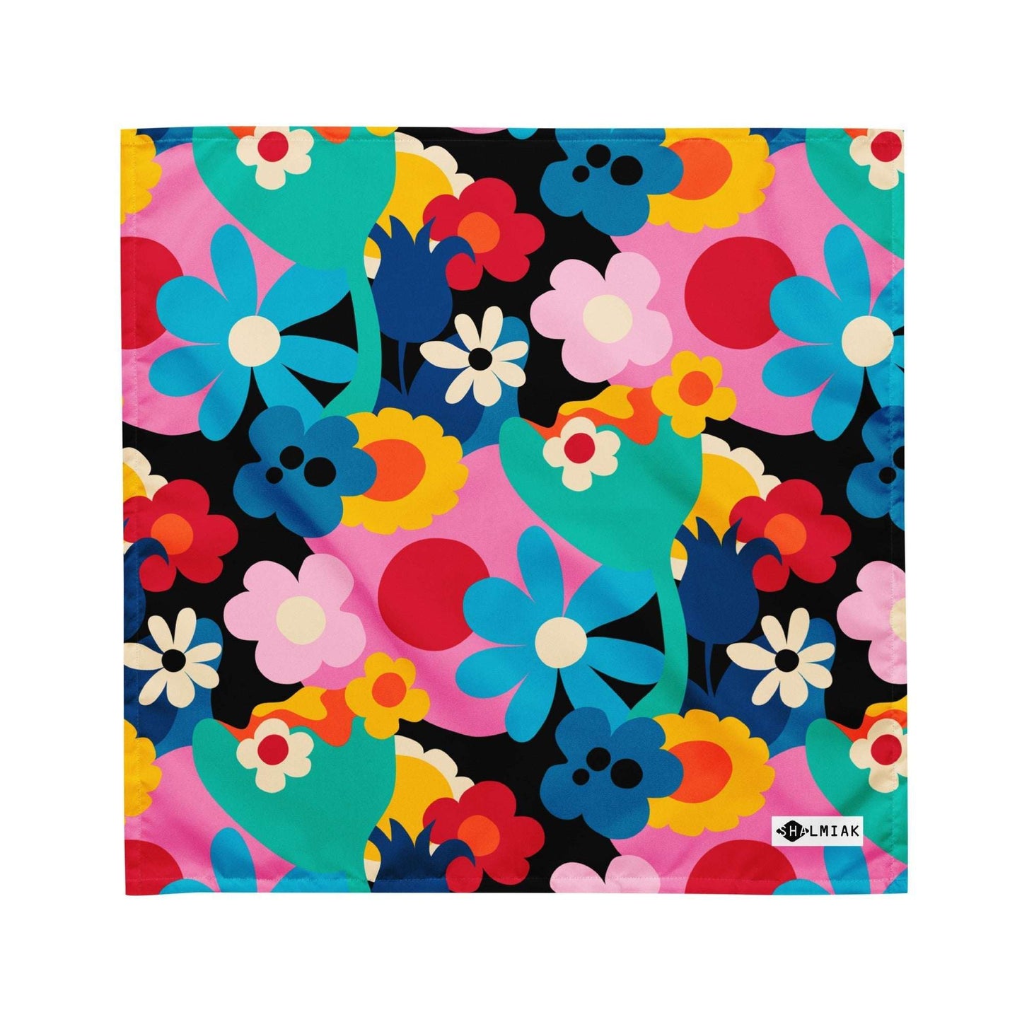Bandana - FLORALEI - Artsy flower print M