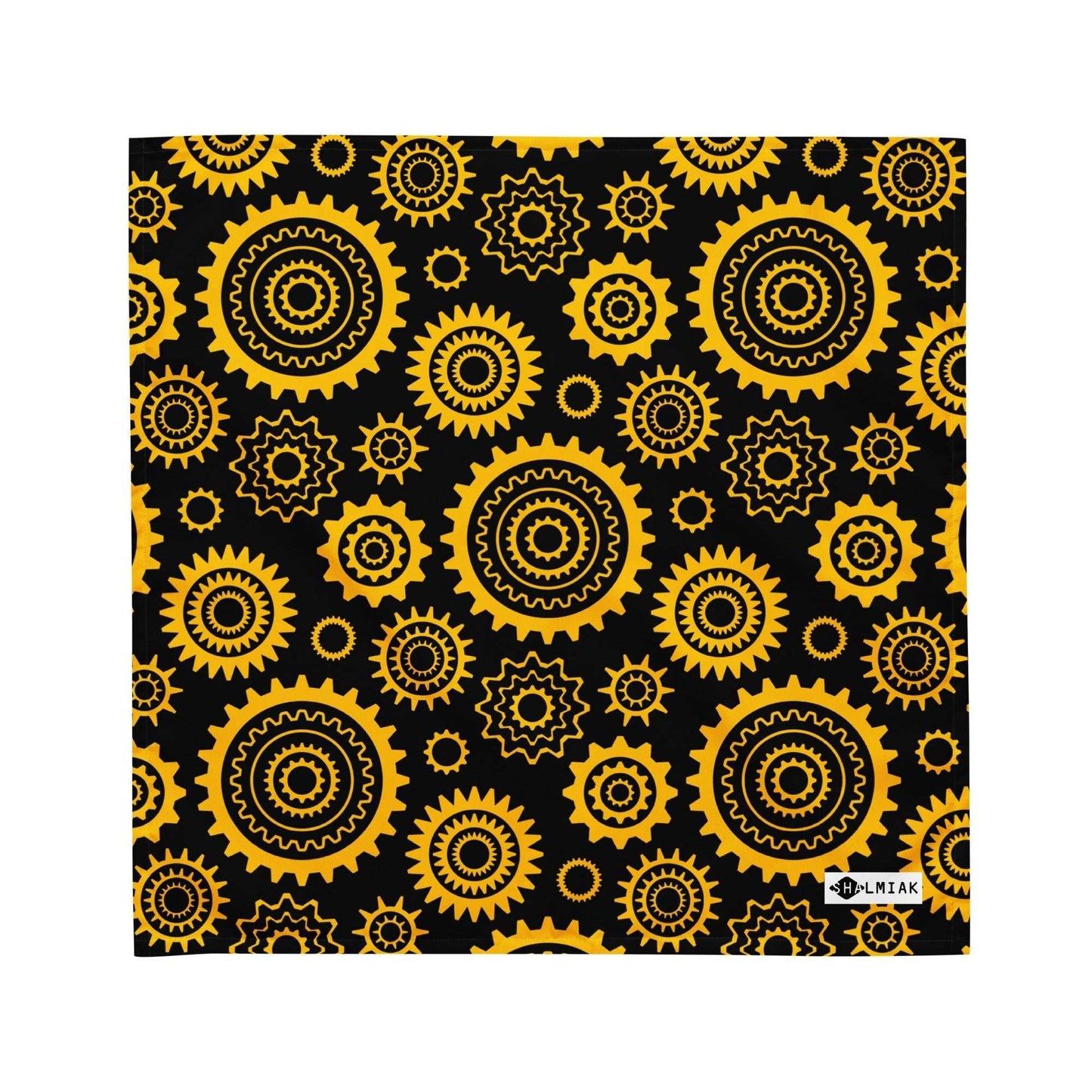 Bandana - GREAT GEAR yellow black - Gear and tech print M