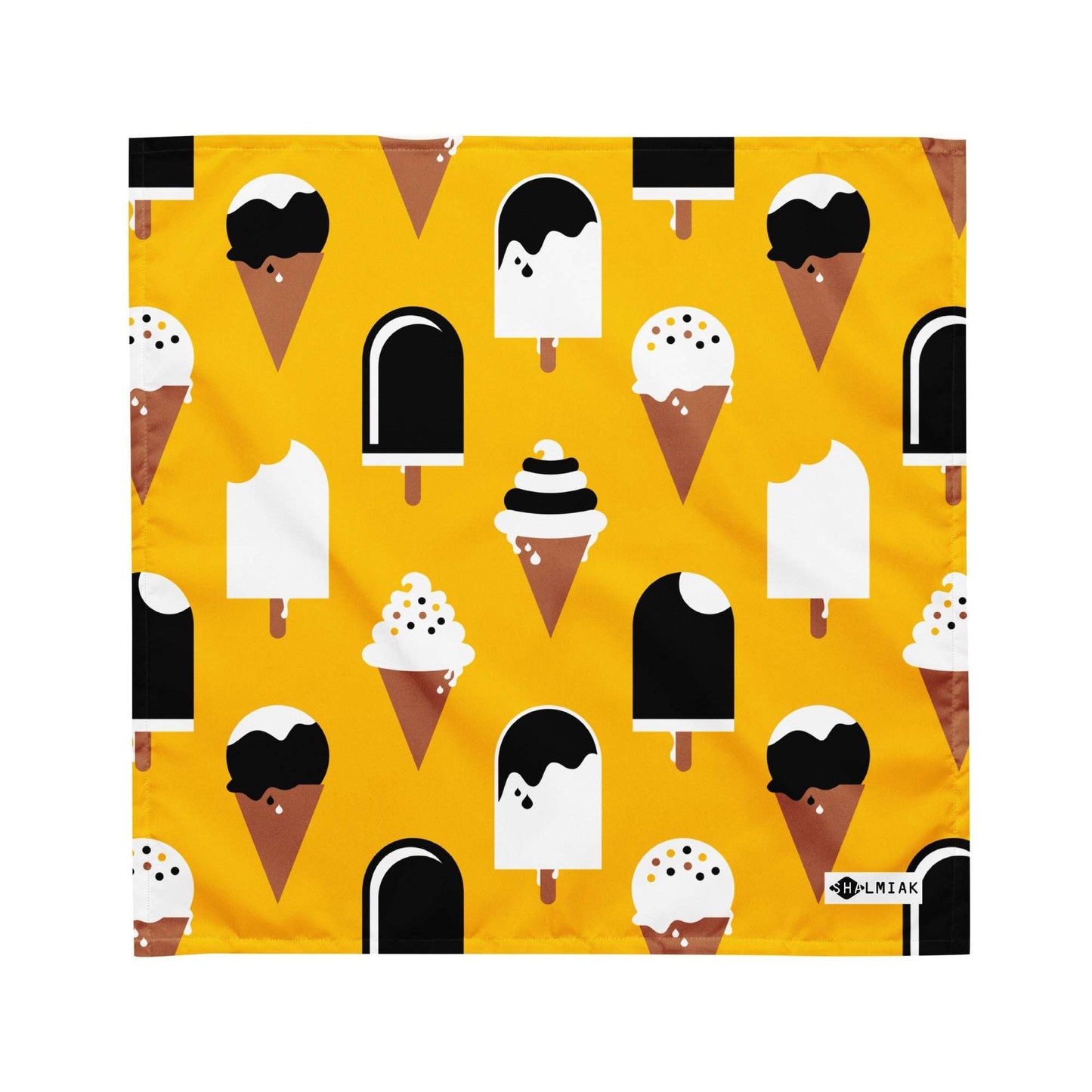 Bandana - JÄDE yellow - Happy ice cream print M