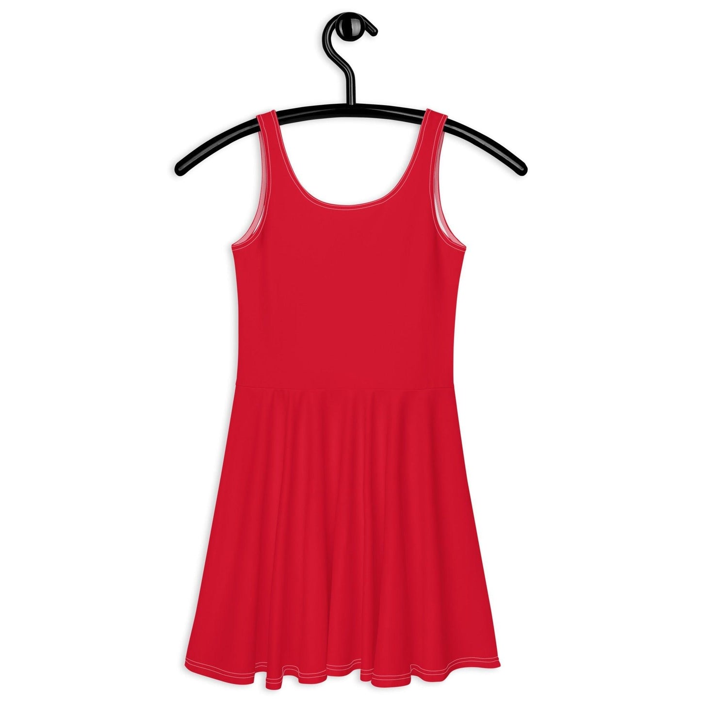 Skater dress - RED - Single color