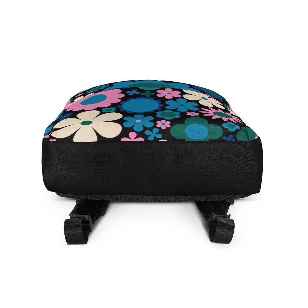 Backpack - BLOOMPOP blue pink - Colorful bloom print