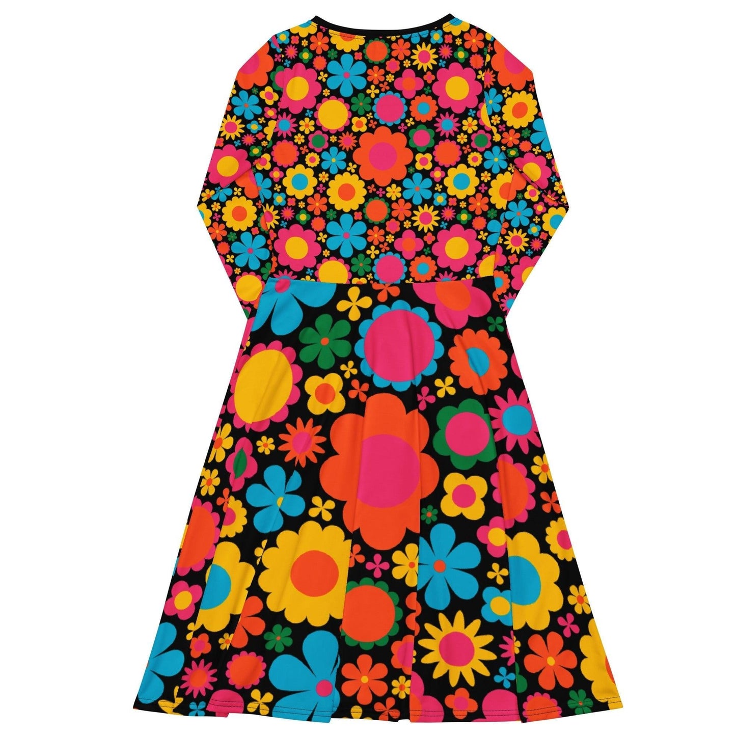 Midi dress - BLOOMPOP happy - Colorful bloom print