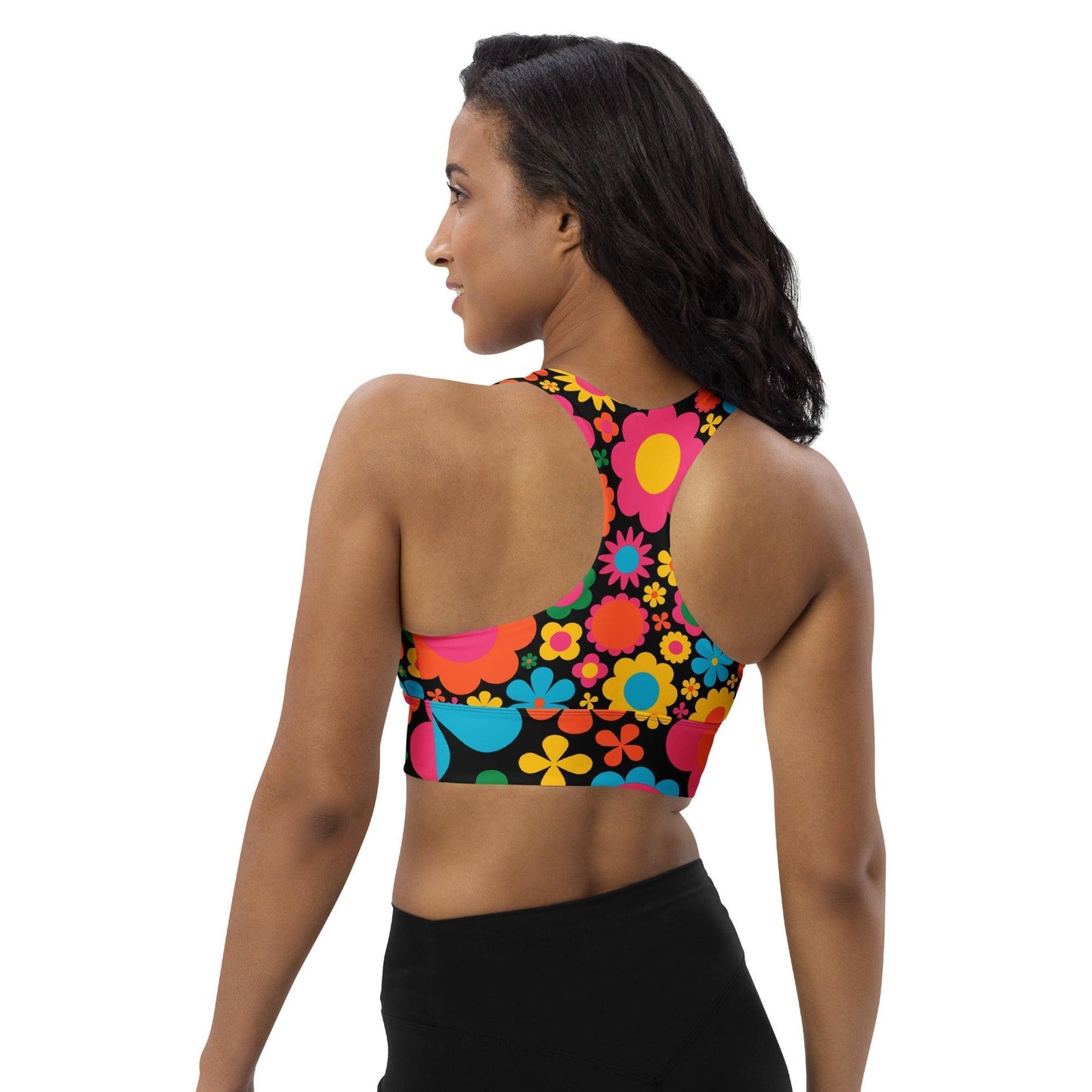 Sports bra - BLOOMPOP happy - Colorful bloom print