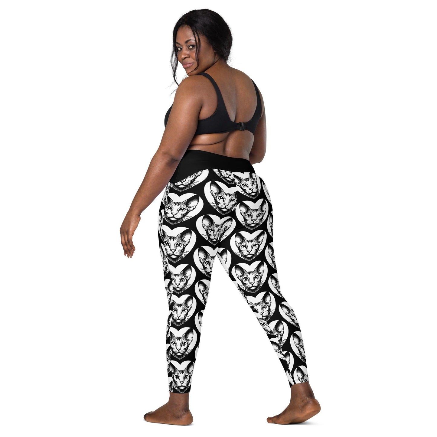 Cat breed leggings with pockets - CORNISH REX - HERTTAHOUND