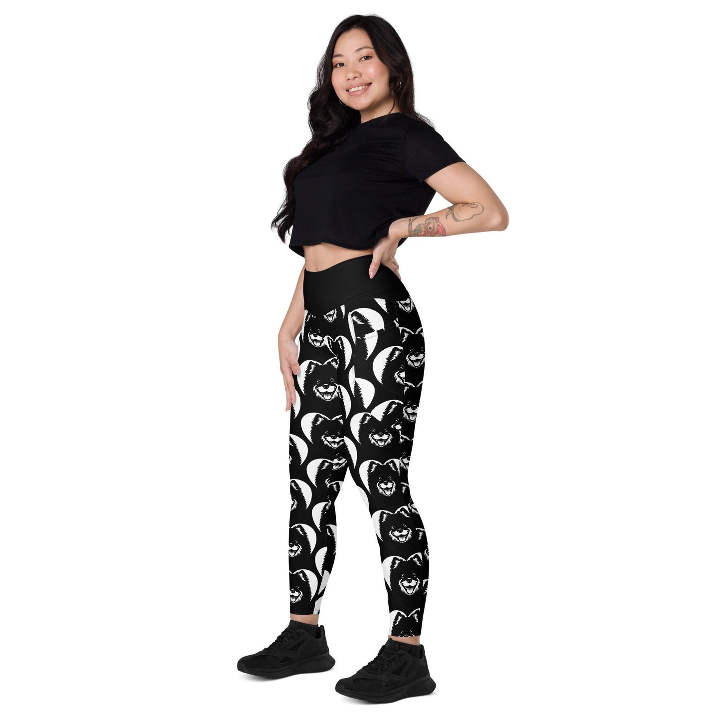 Dog breed leggings with pockets - SWEDISH LAPPHUND - HERTTAHOUND