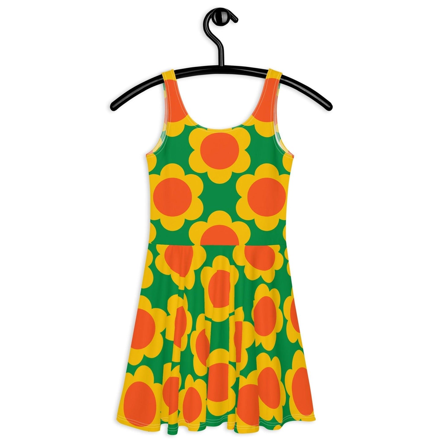 Skater dress - ELLIE green - Classic floral print