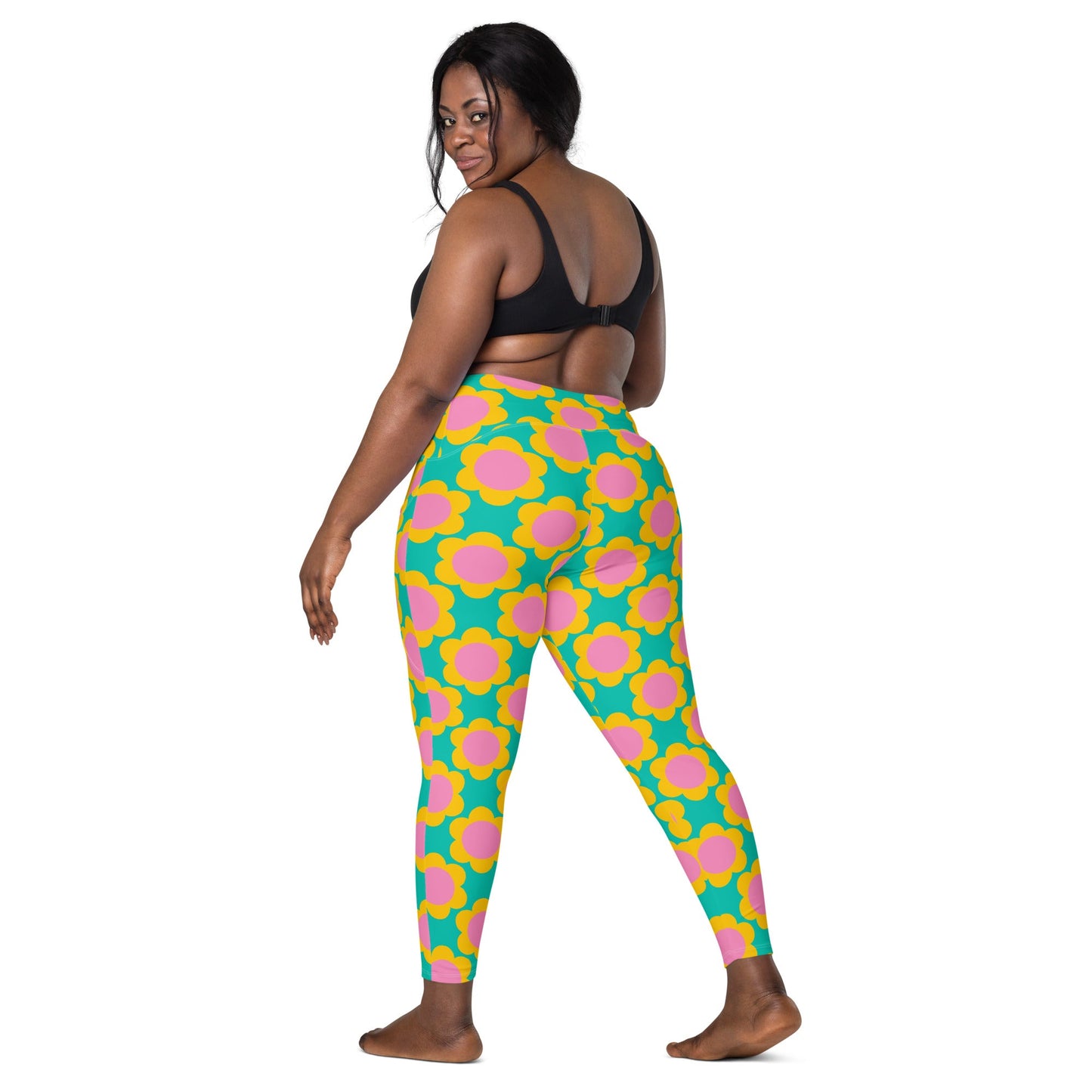 Leggings with pockets - ELLIE - Classic floral print