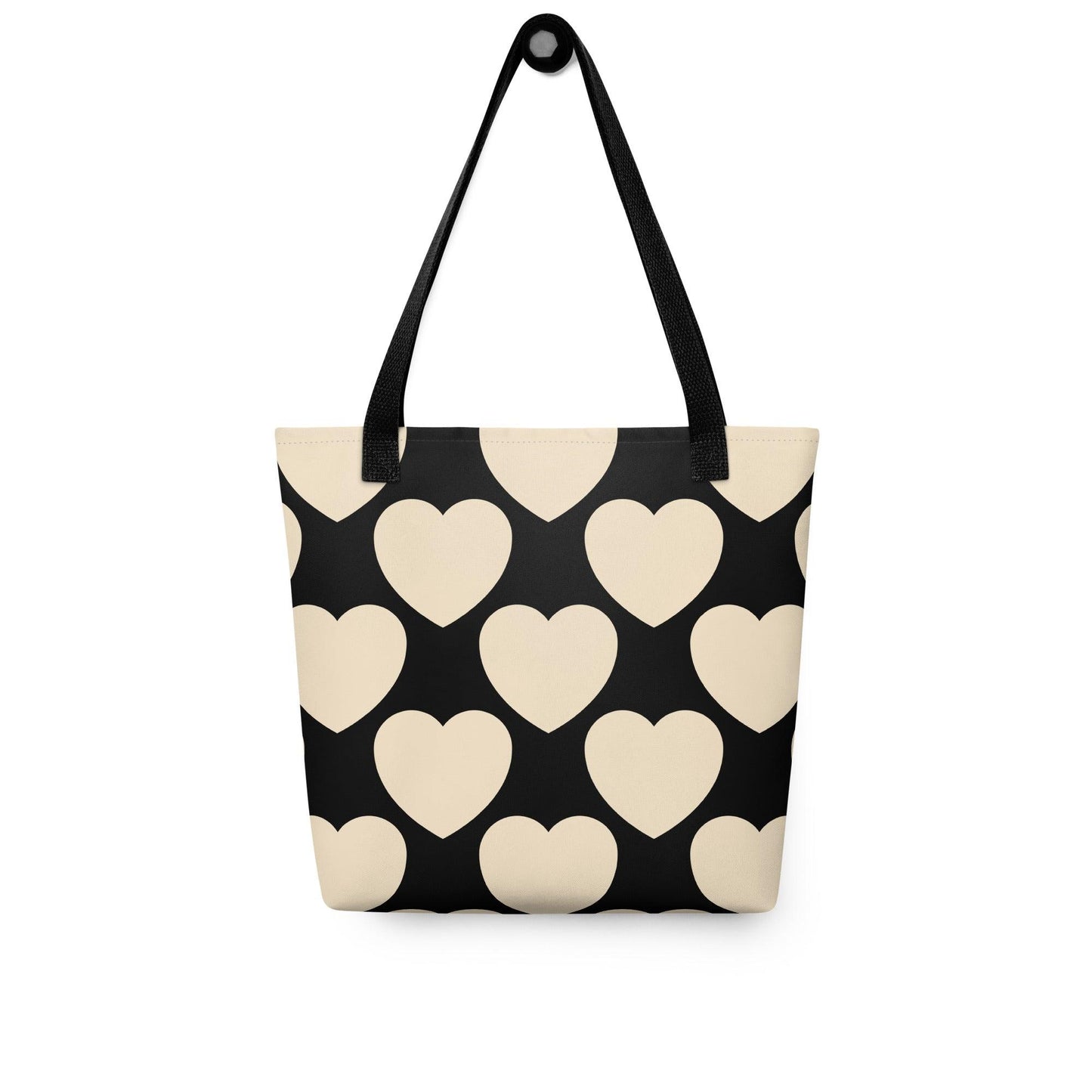 Tote bag - ELLIE LOVE black - Bold heart print Default Title