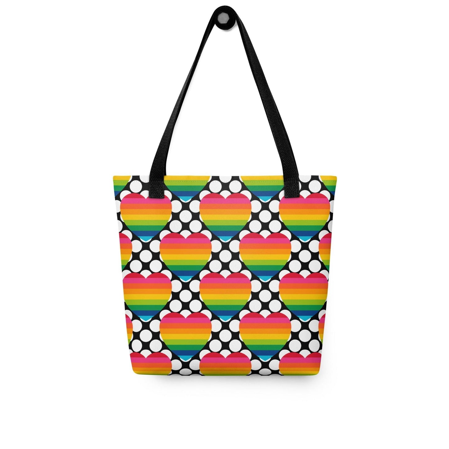 Tote bag - ELLIE LOVE DOT rainbow - Bold heart print Default Title