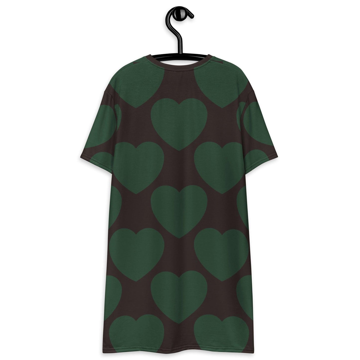 T-shirt dress - ELLIE LOVE forest - Bold heart print