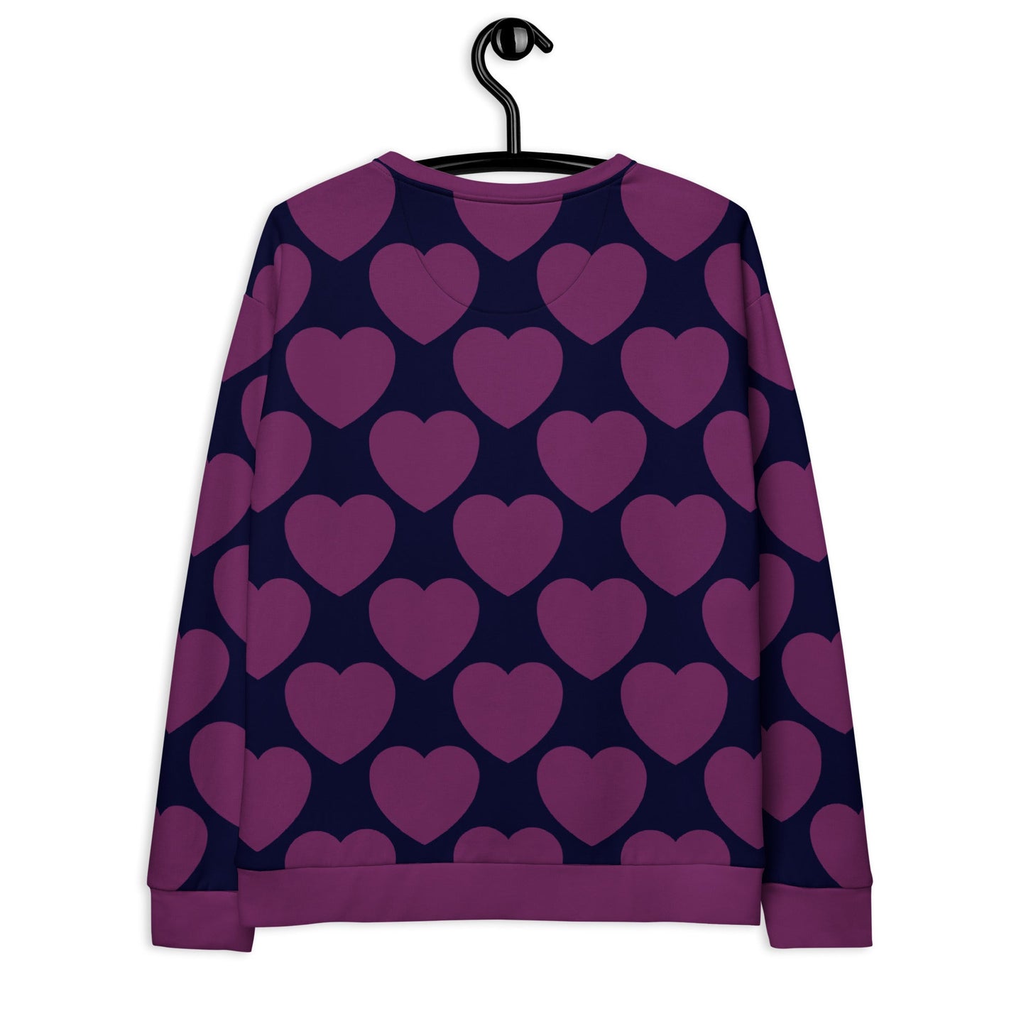 Sweatshirt - ELLIE LOVE plum - Bold heart print