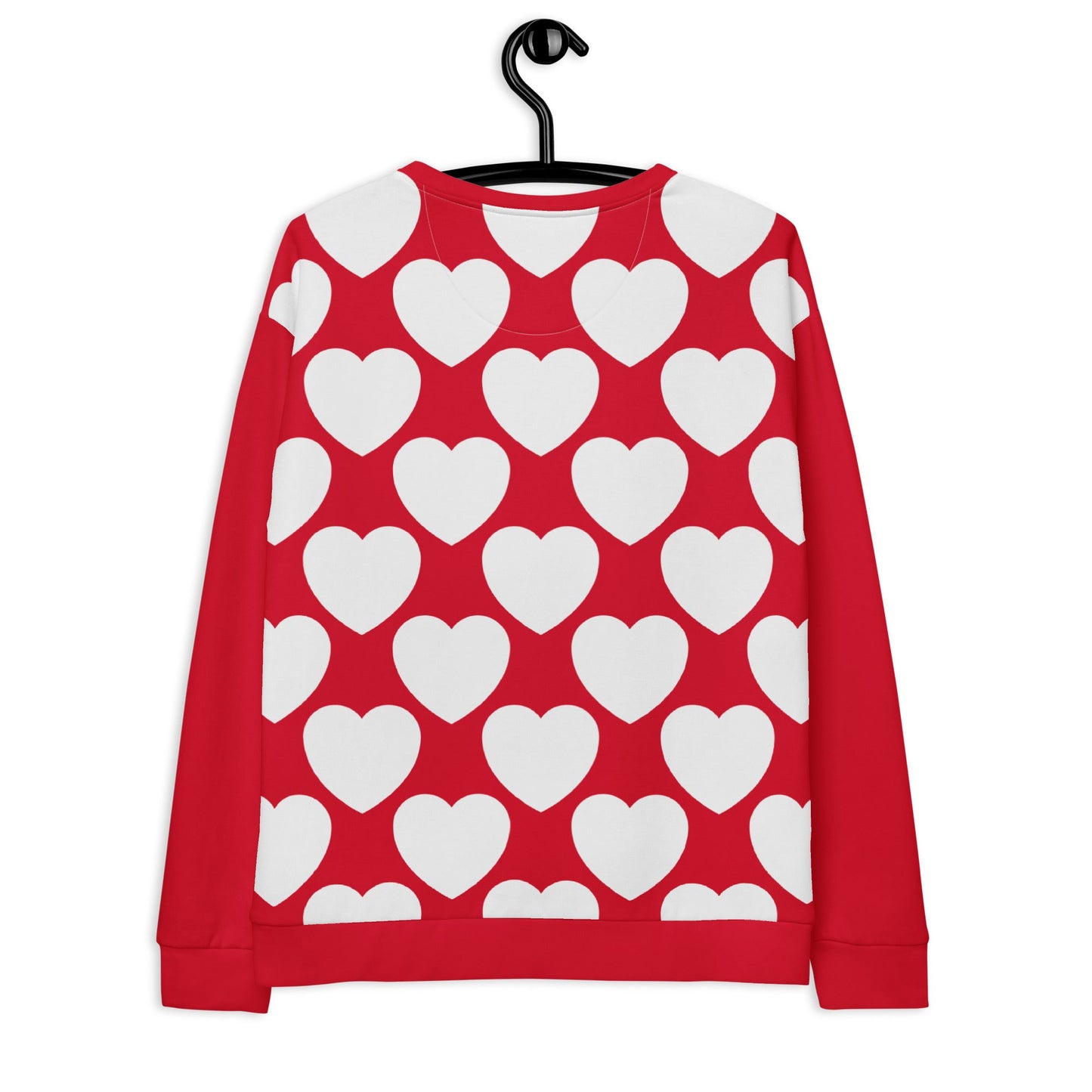 Sweatshirt - ELLIE LOVE red white - Bold heart print