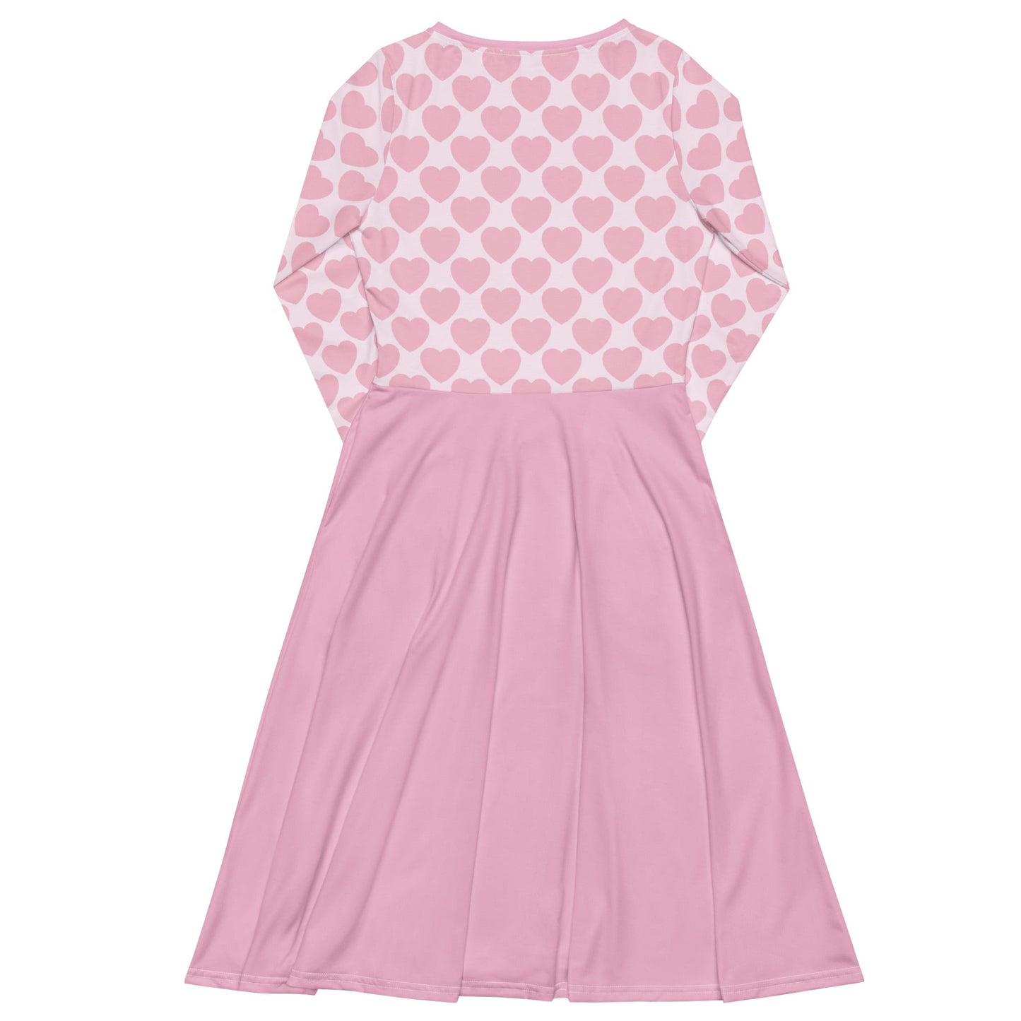 Midi dress - ELLIE LOVE tender pink - Bold heart print
