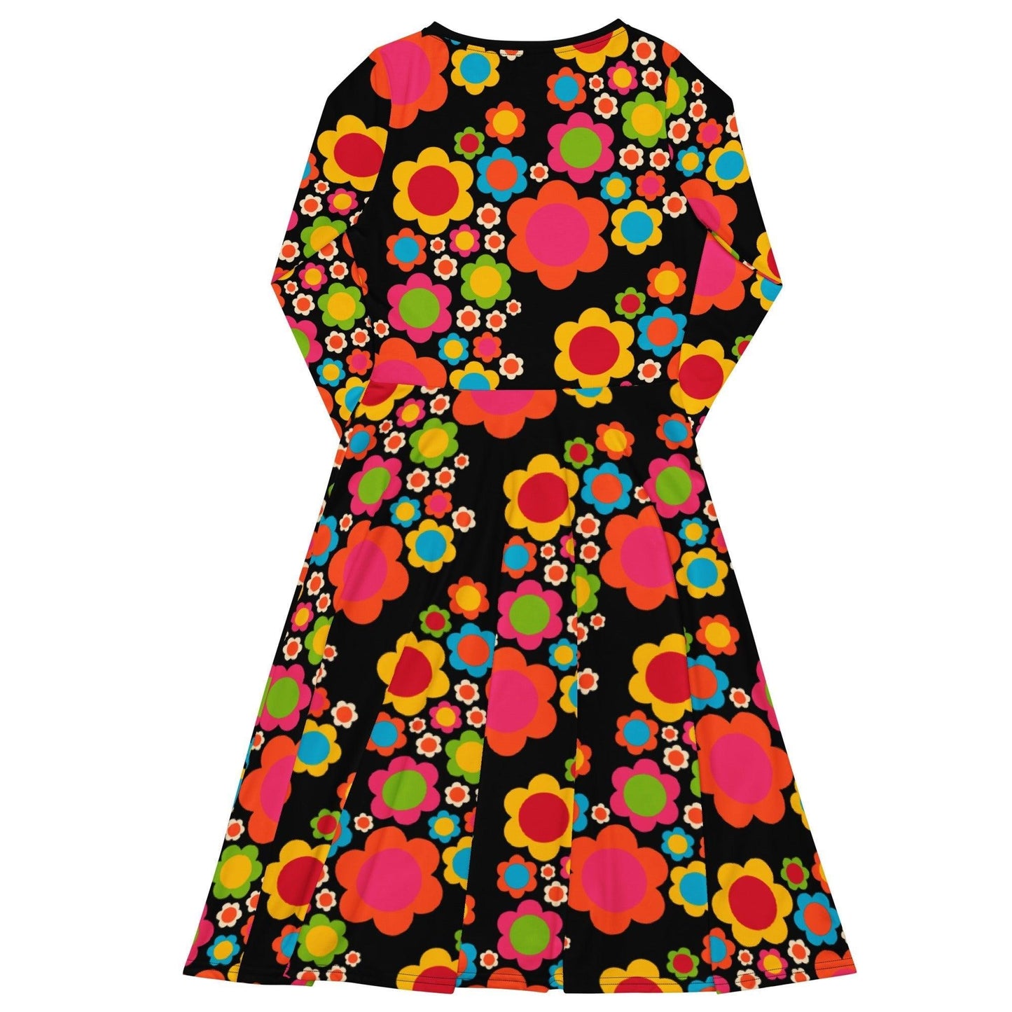 Midi dress - ELLIE MIX - Colorful flower mix print