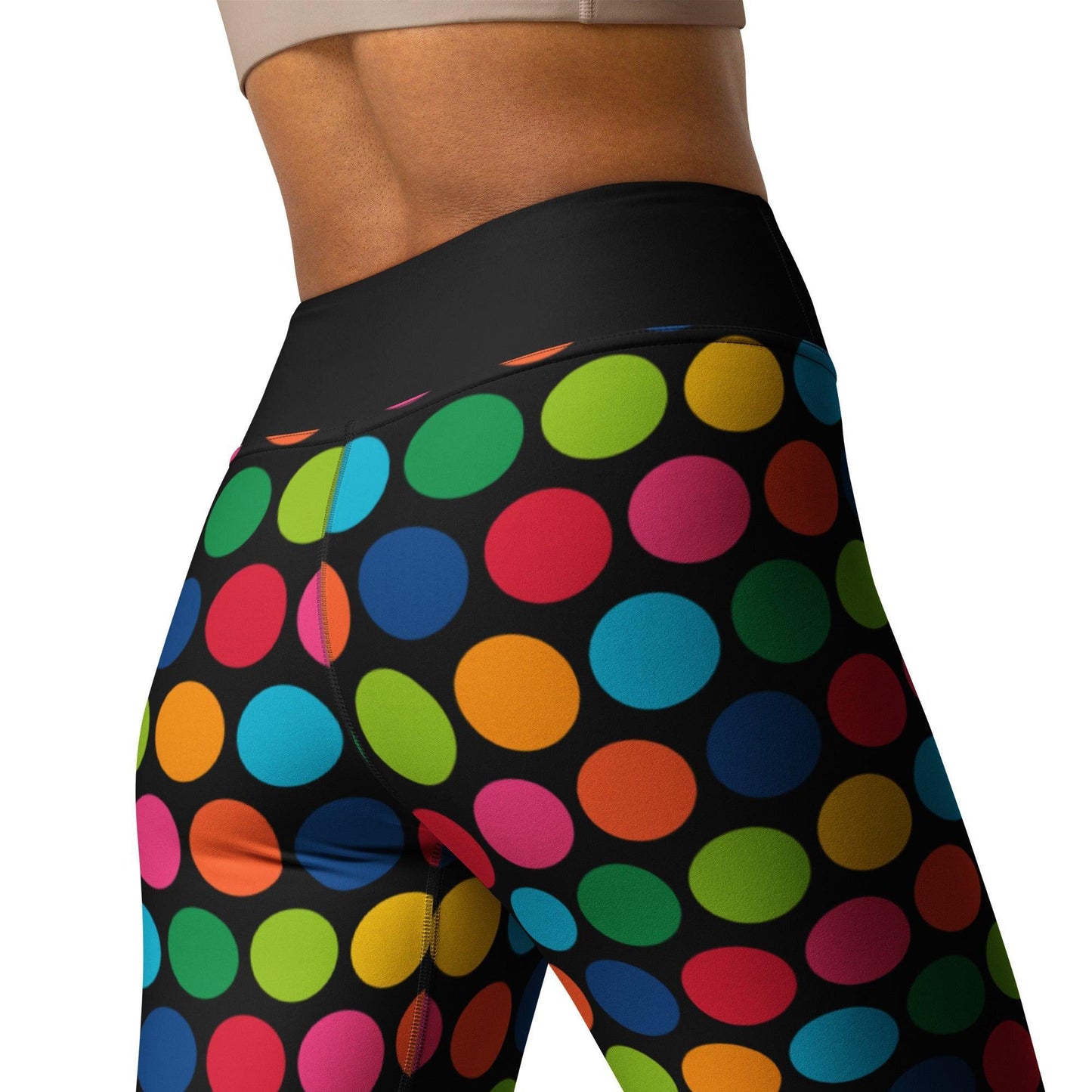 Yoga leggings - ELLIE rainbow dot - Classic floral print