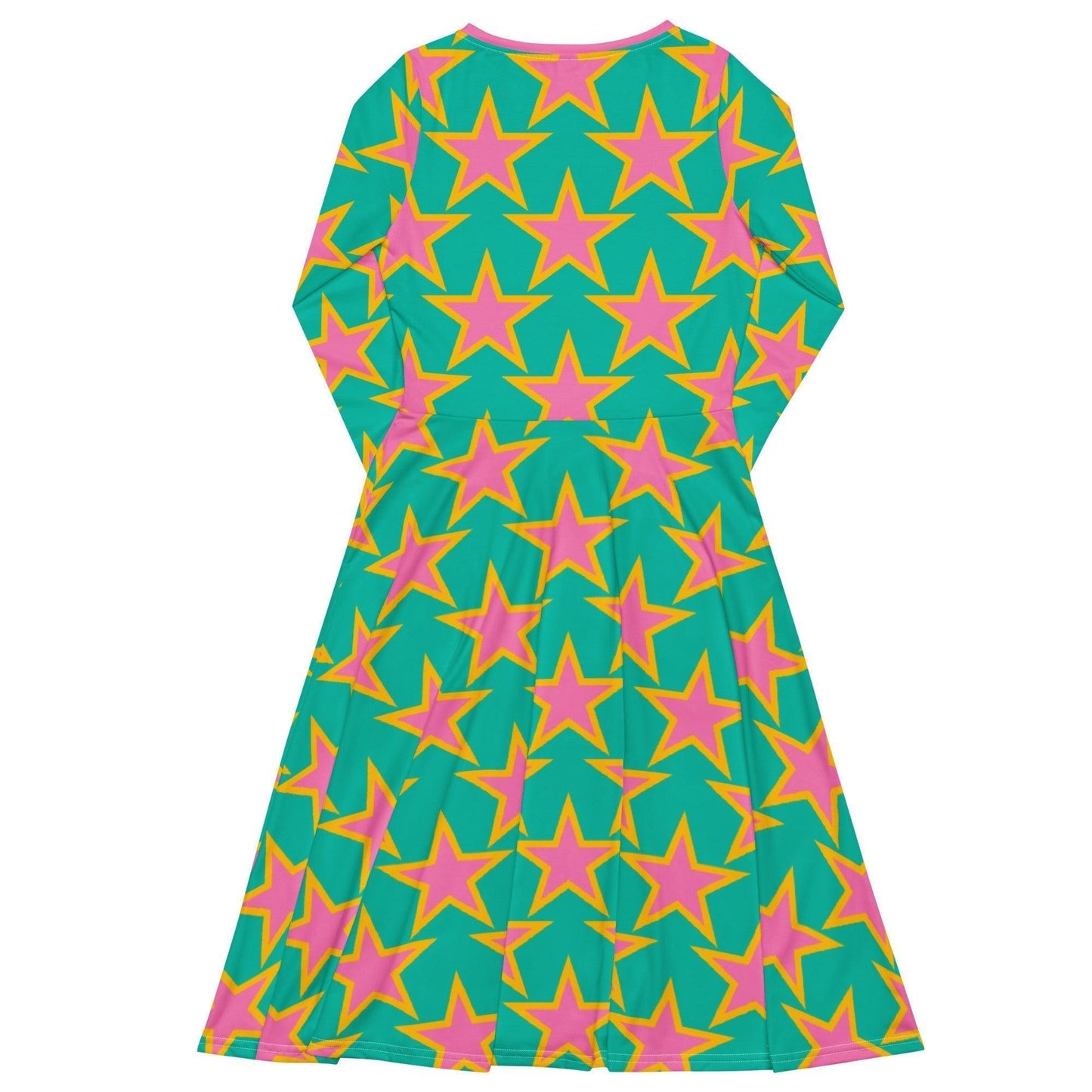 Midi dress - ELLIE STAR mint - Classic stars print