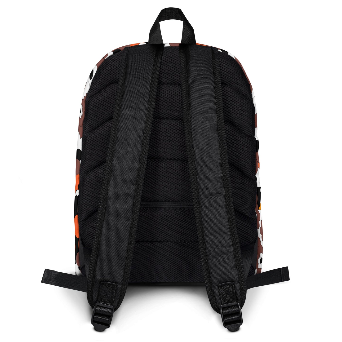 Backpack - ERICA orange brown - Retro floral print
