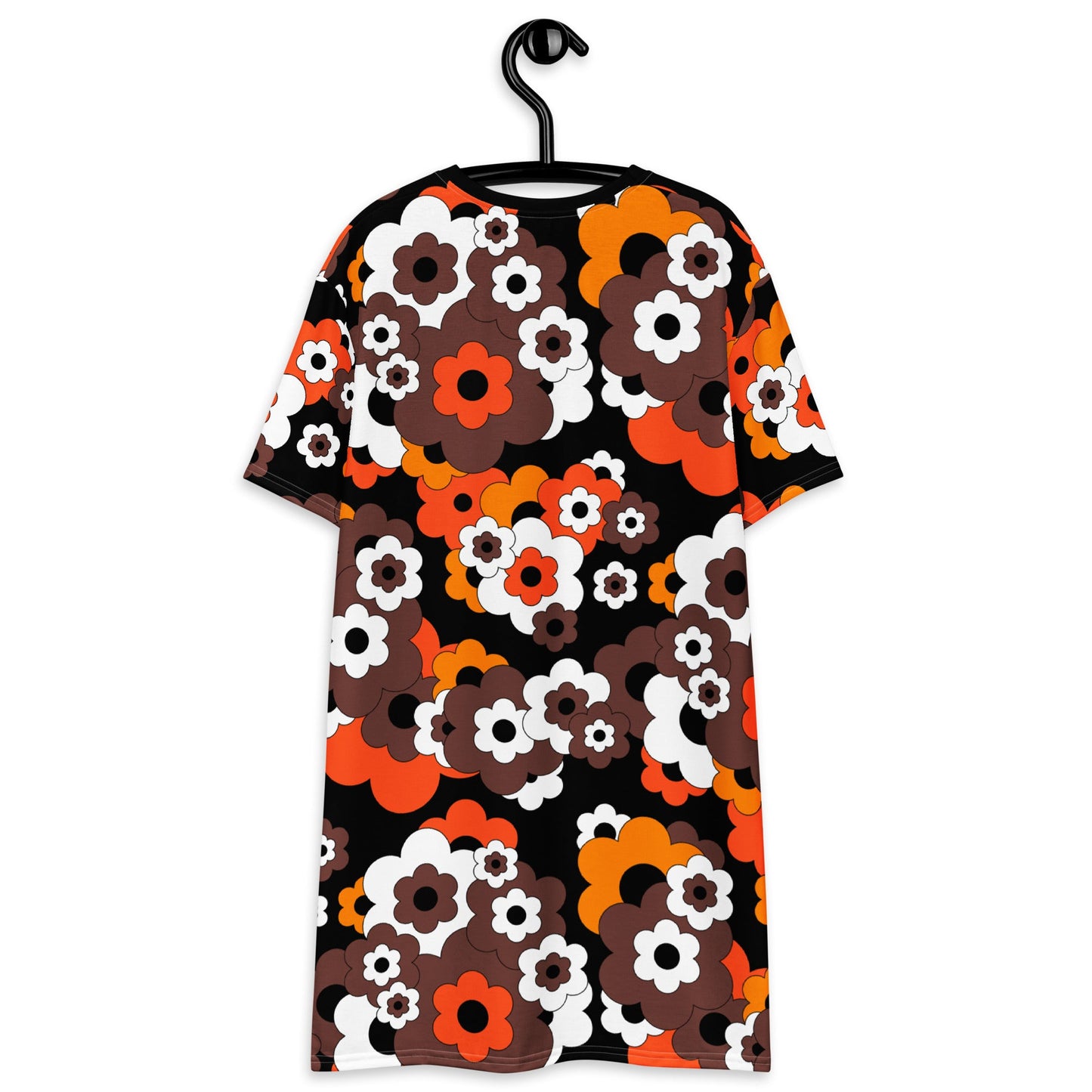 T-Shirt Dress - ERICA orange brown - Brave Retro Florals