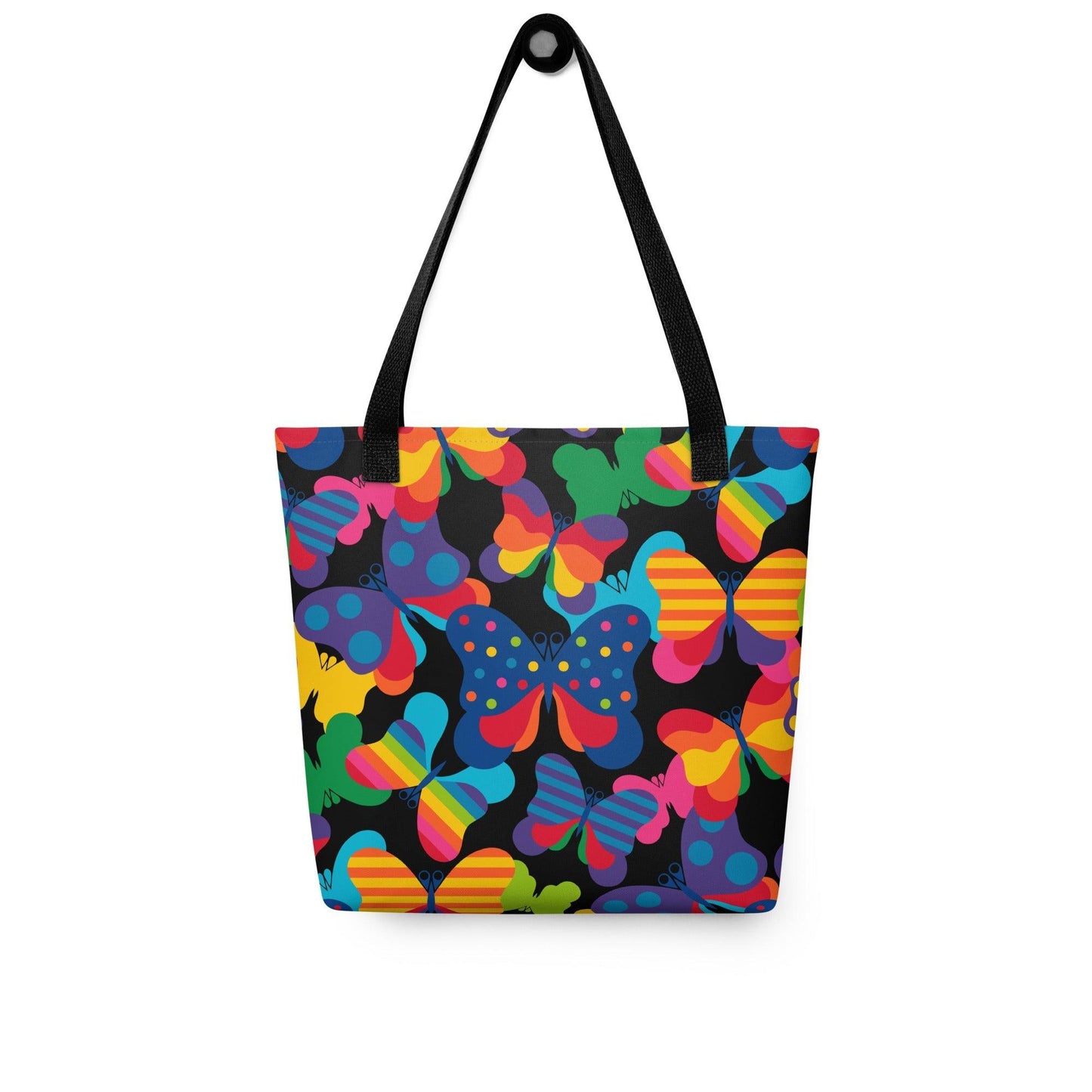 Tote bag - FLYRAVE black - Colorful butterfly print Default Title