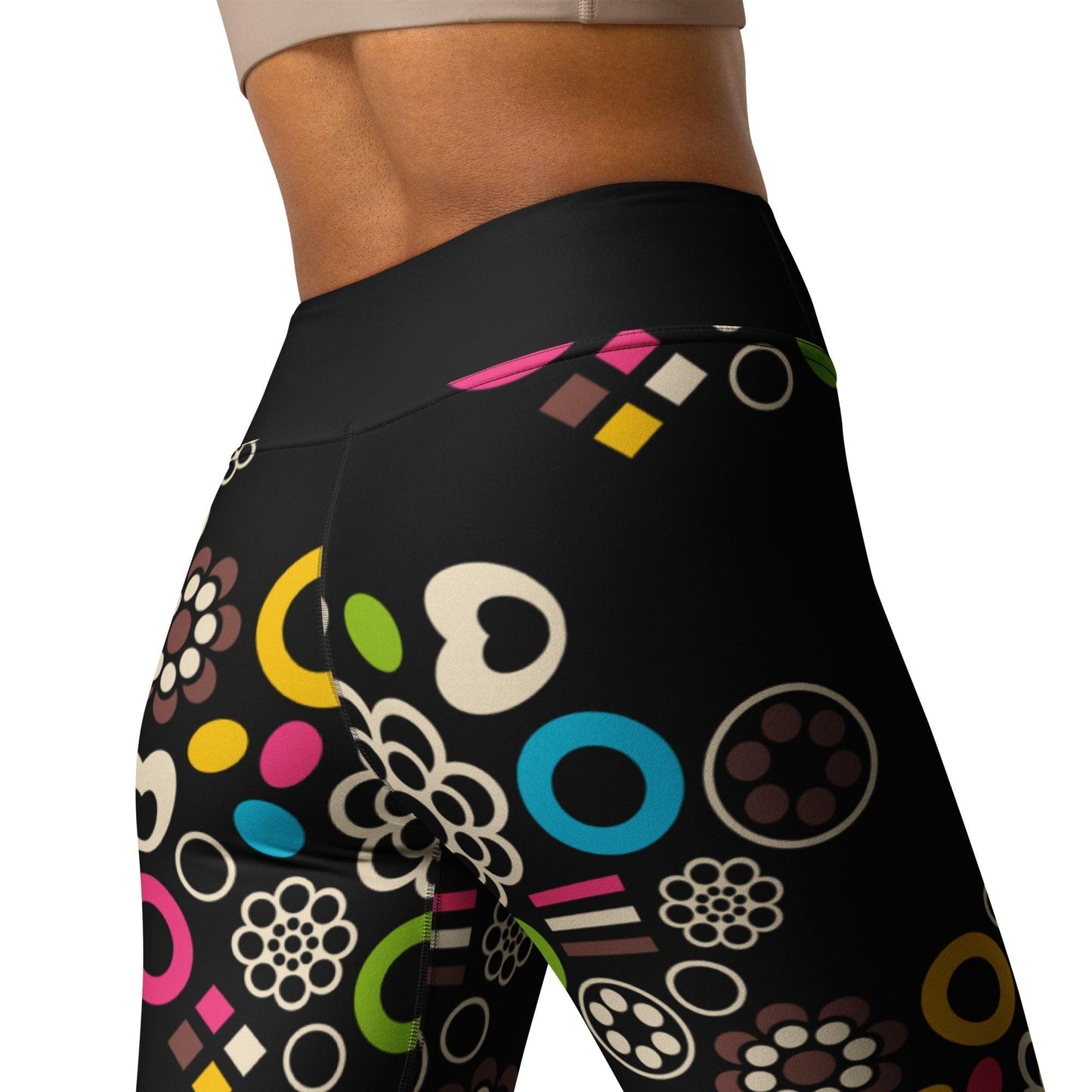 Yoga leggings -2- FOREVER SWEET - Colorful candy mix print