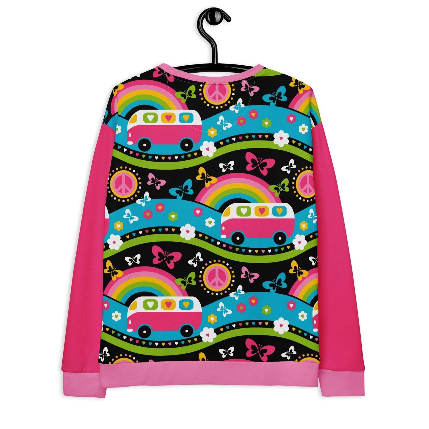 Sweatshirt - HIPPIE DAY sweet - Colorful hippie print