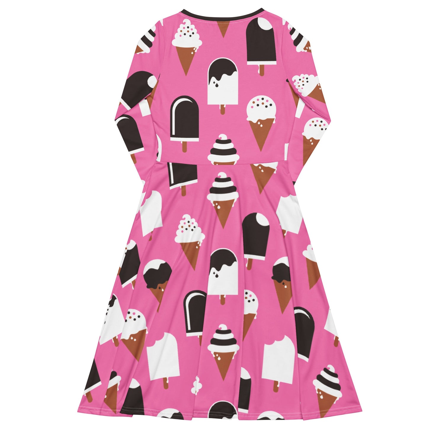Midi dress - JÄDE pink - Happy ice cream print