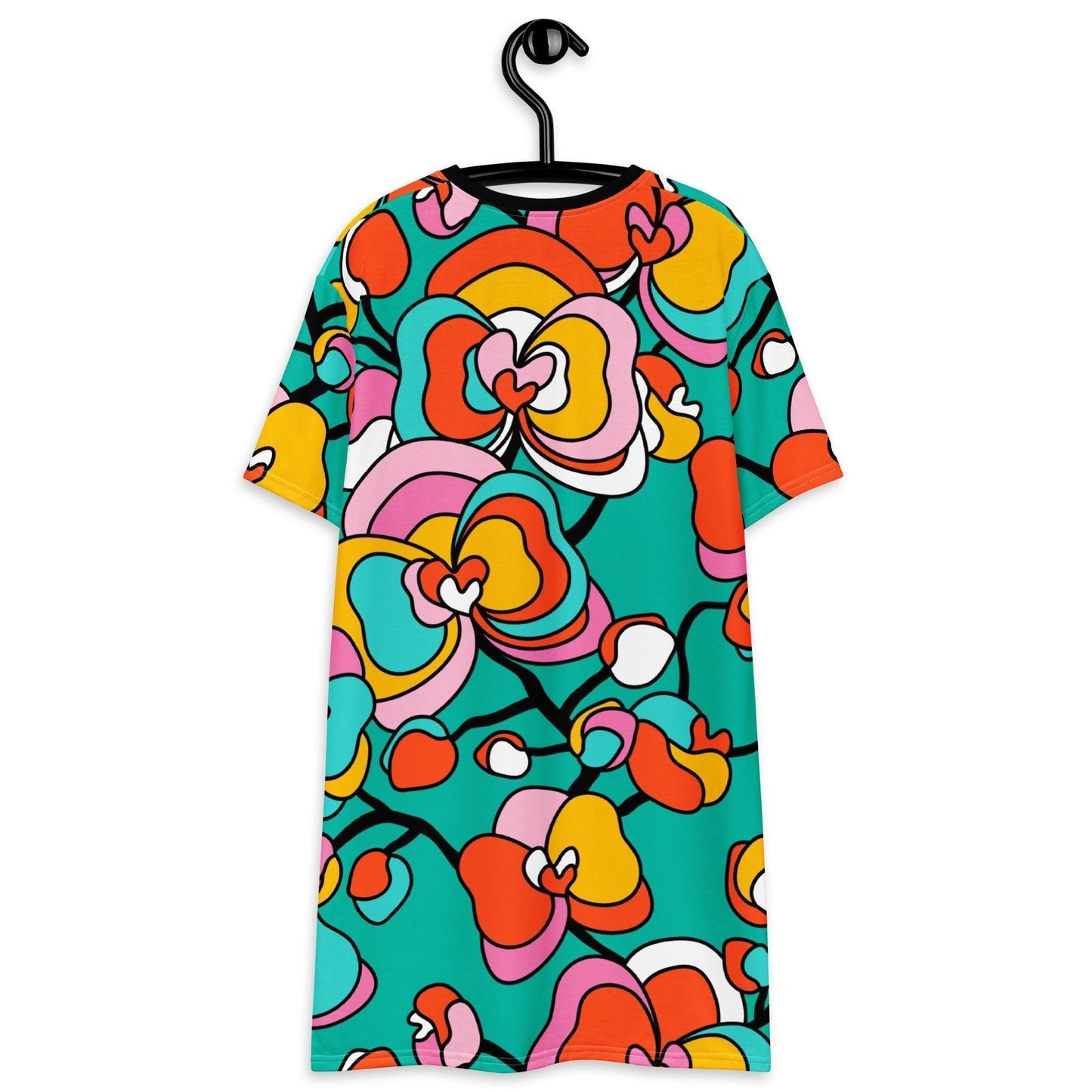 T-shirt dress - JUBILEE mint - Groovy bloom print