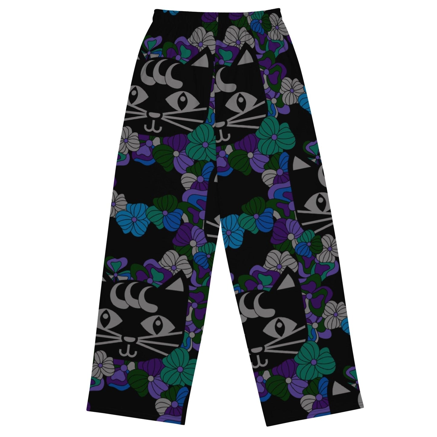 Pants - MAGICAT mystic - Black Cats & Flowers
