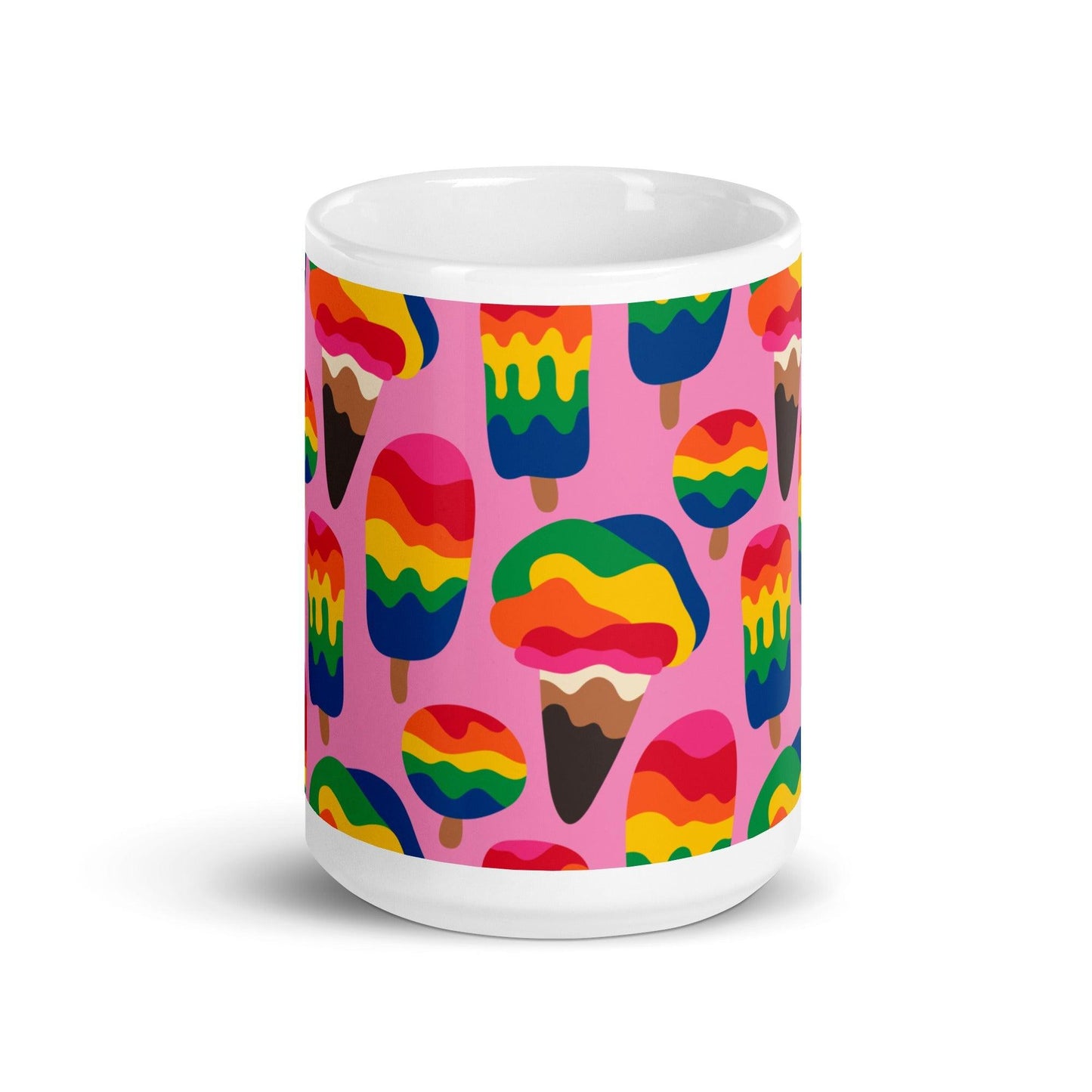 Mug - MANIC ICE pink - Bold ice cream print
