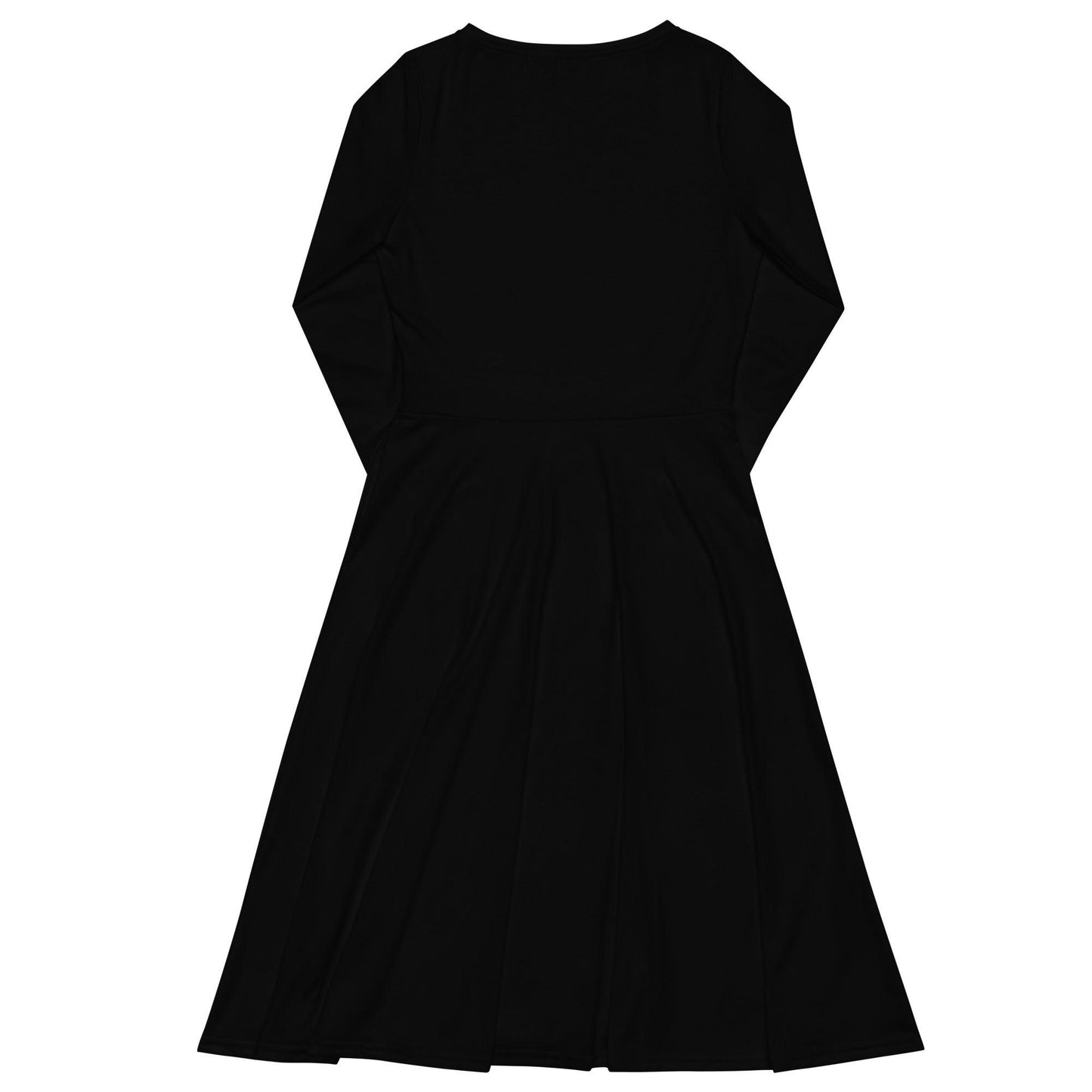 Midi dress - POPBUNNY black (bunny) - Playful bunnies and flowers print