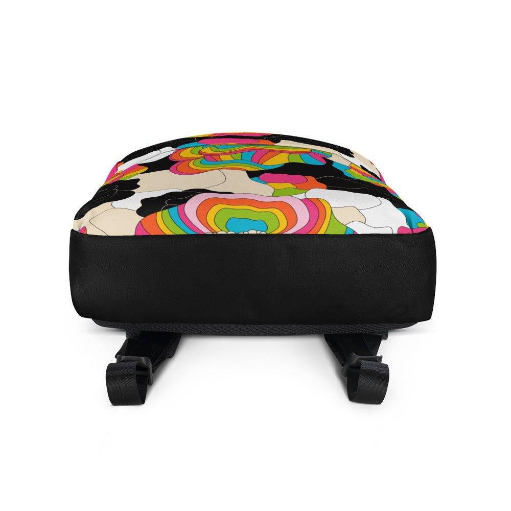 Backpack - RAINBOW POPPY - Bold rainbow poppies print