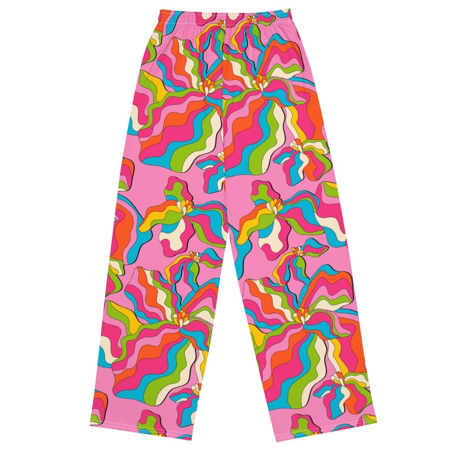 Pants - SASSY IRIS pink - Bold iris flower print