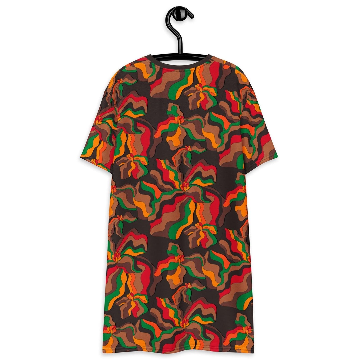 T-shirt dress - SASSY IRIS retro - Bold iris flower print