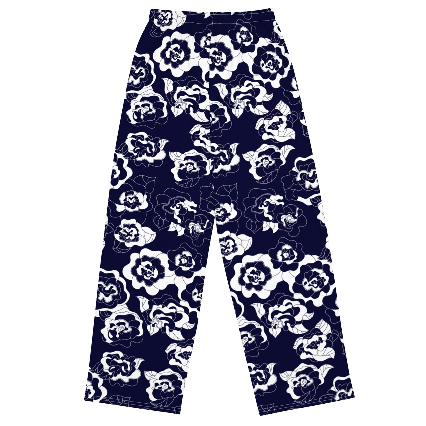Pants - SERENITY navy - Simple elegant flower print
