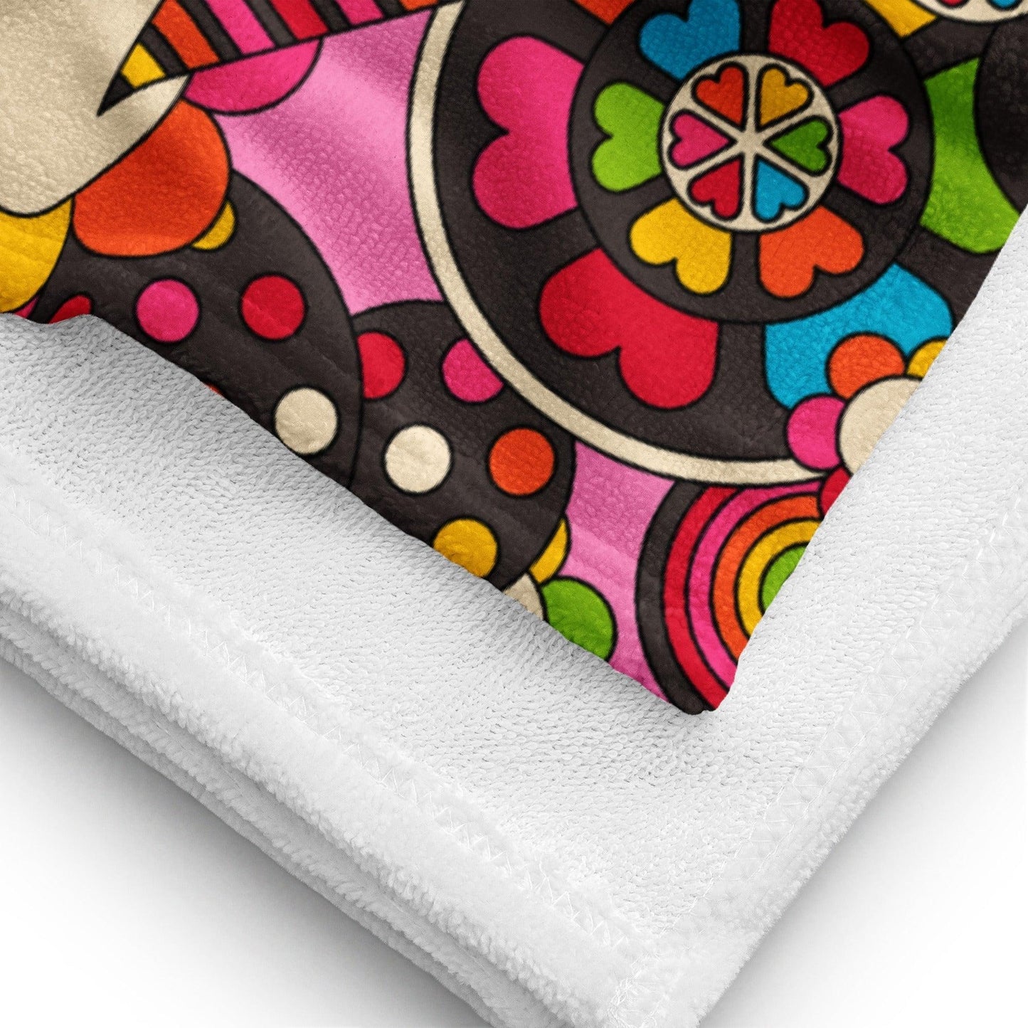 Towel - SWEET FREAK pink - Playful sweet treats print