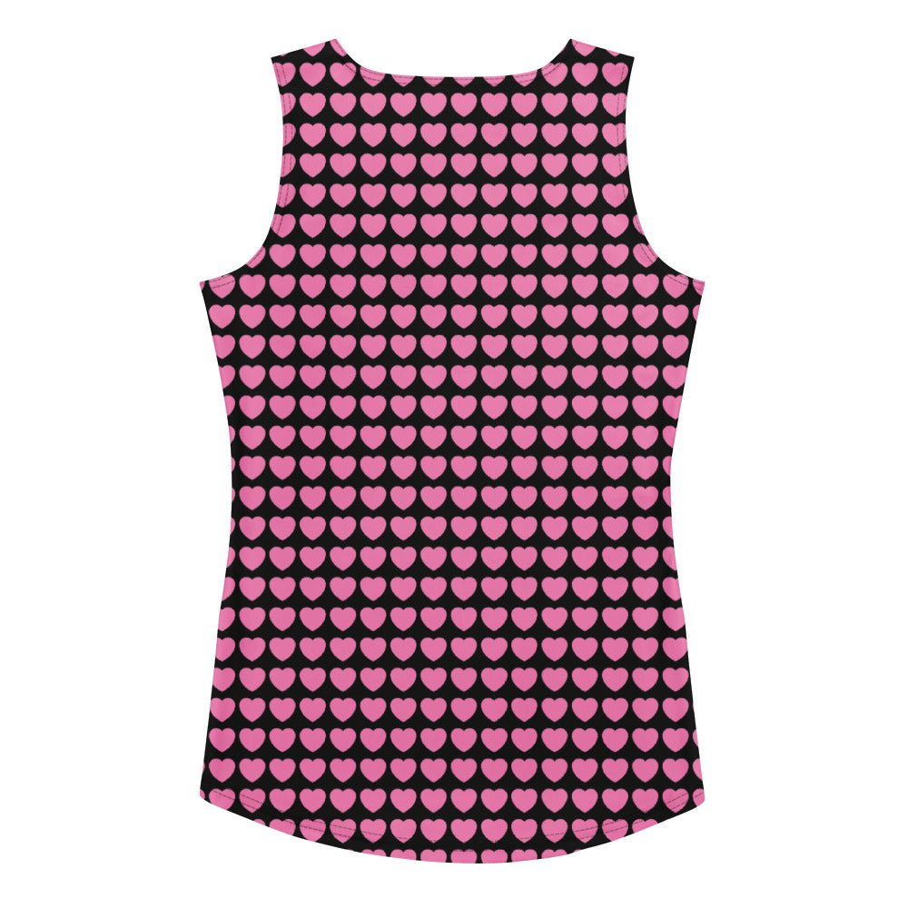 Tank top - SMALL HEARTS pink - Small hearts print