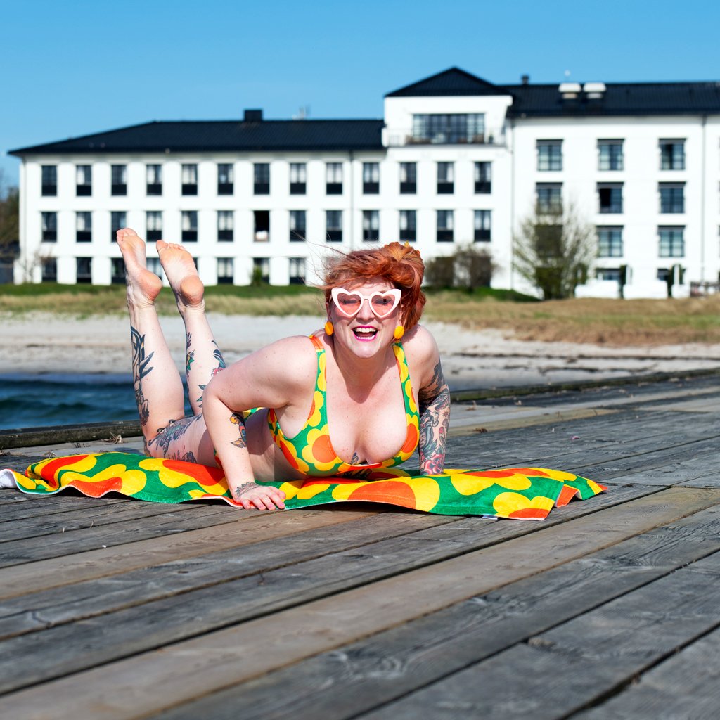Woman in colorful swimwear by SHALMIAK.