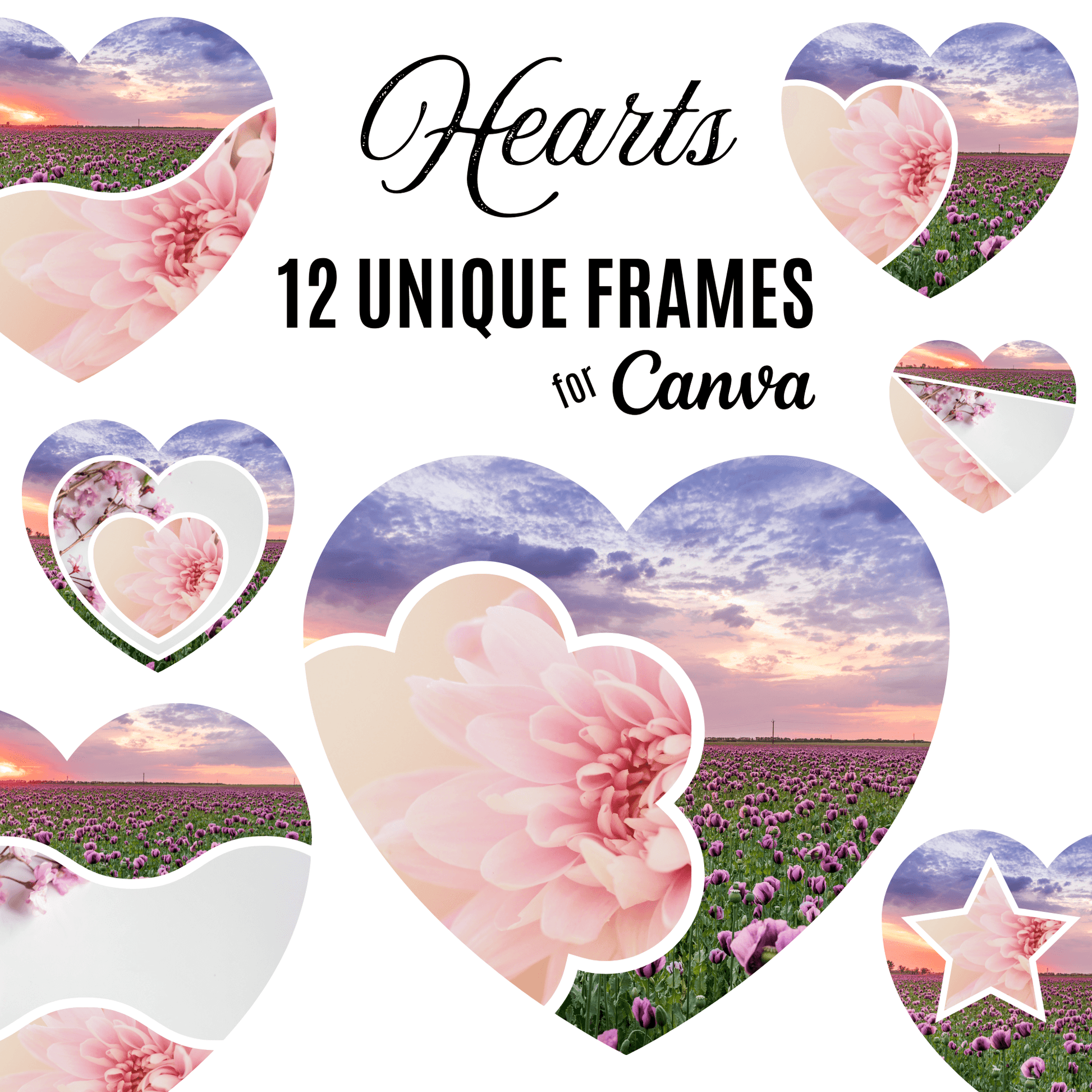Canva Templates - Frames - Hearts | SHALMIAK