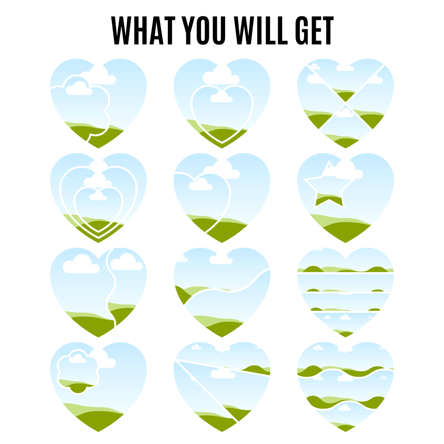 Canva Templates - Frames - Hearts | SHALMIAK