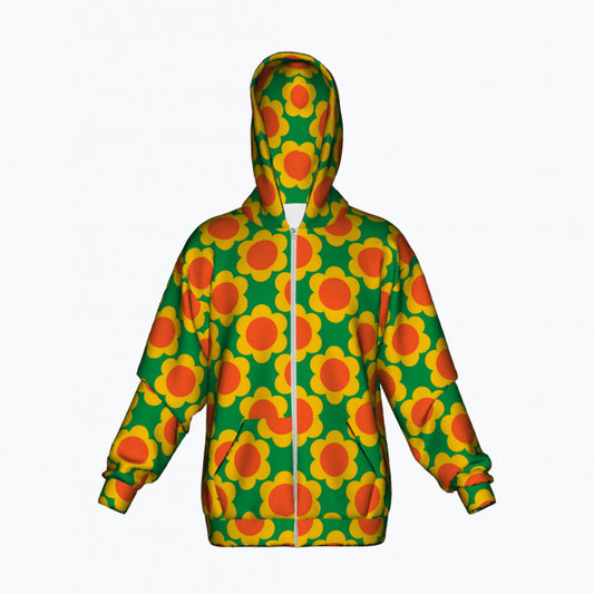 Cotton hoodie - ELLIE green