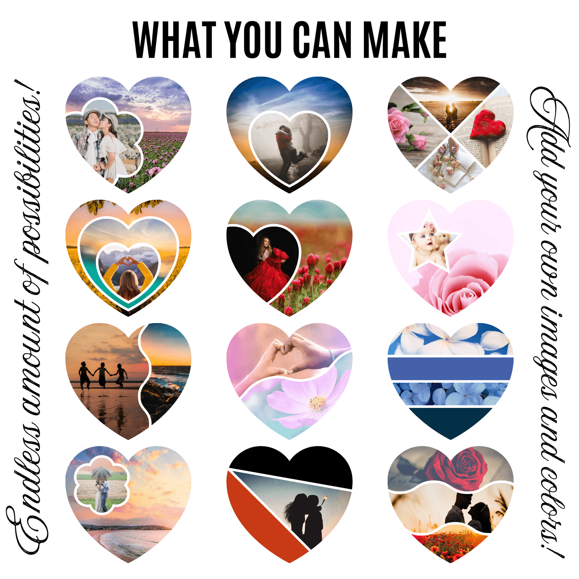 Canva Templates - Frames - Hearts | SHALMIAK